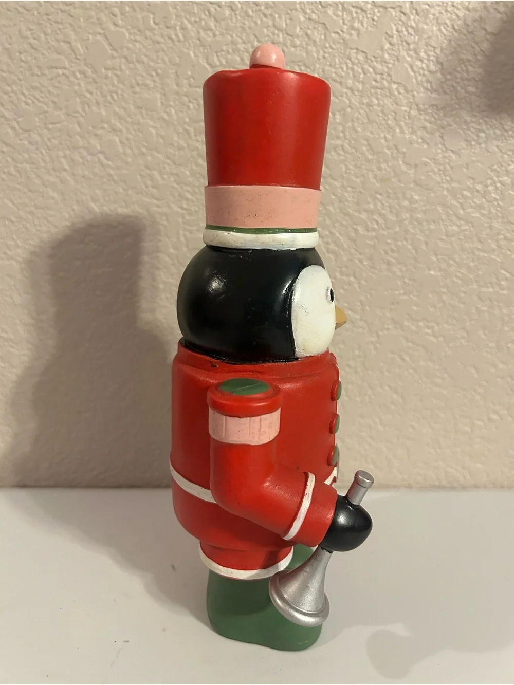 Holiday Time Nutcracker Style Penguin w/ Horn Christmas Figure